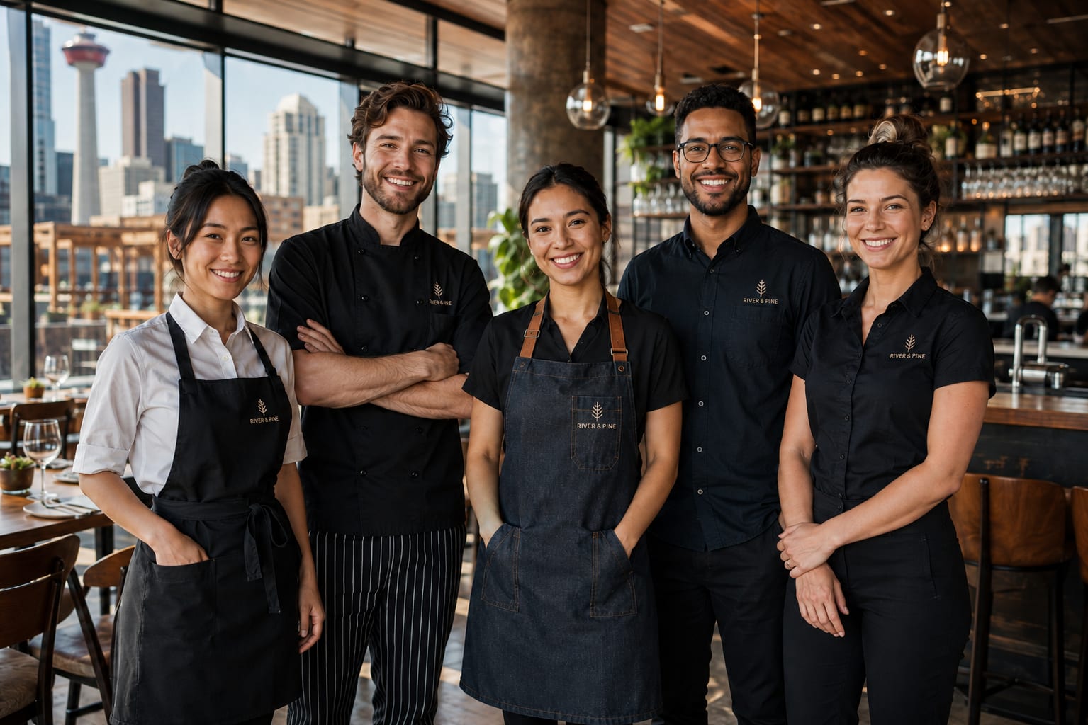 Restaurant & Hospitality Uniforms in Calgary — Embroidered Chef Coats, Aprons & Service Polos